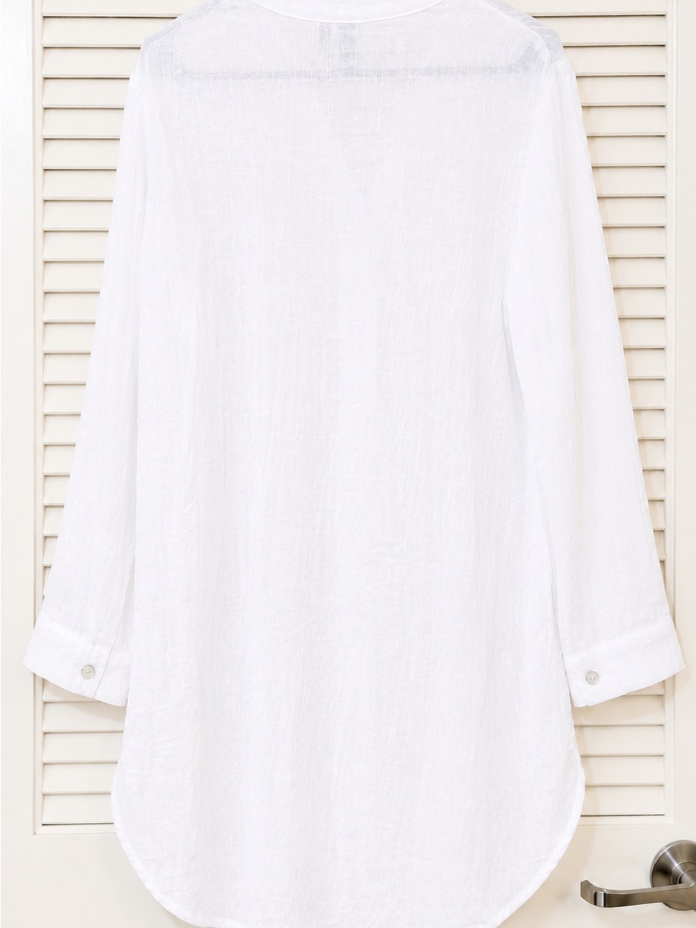 Portocruz White Gauze Beach Cover Up Tunic Shirt NWOT Size Medium - Picture 2 of 5